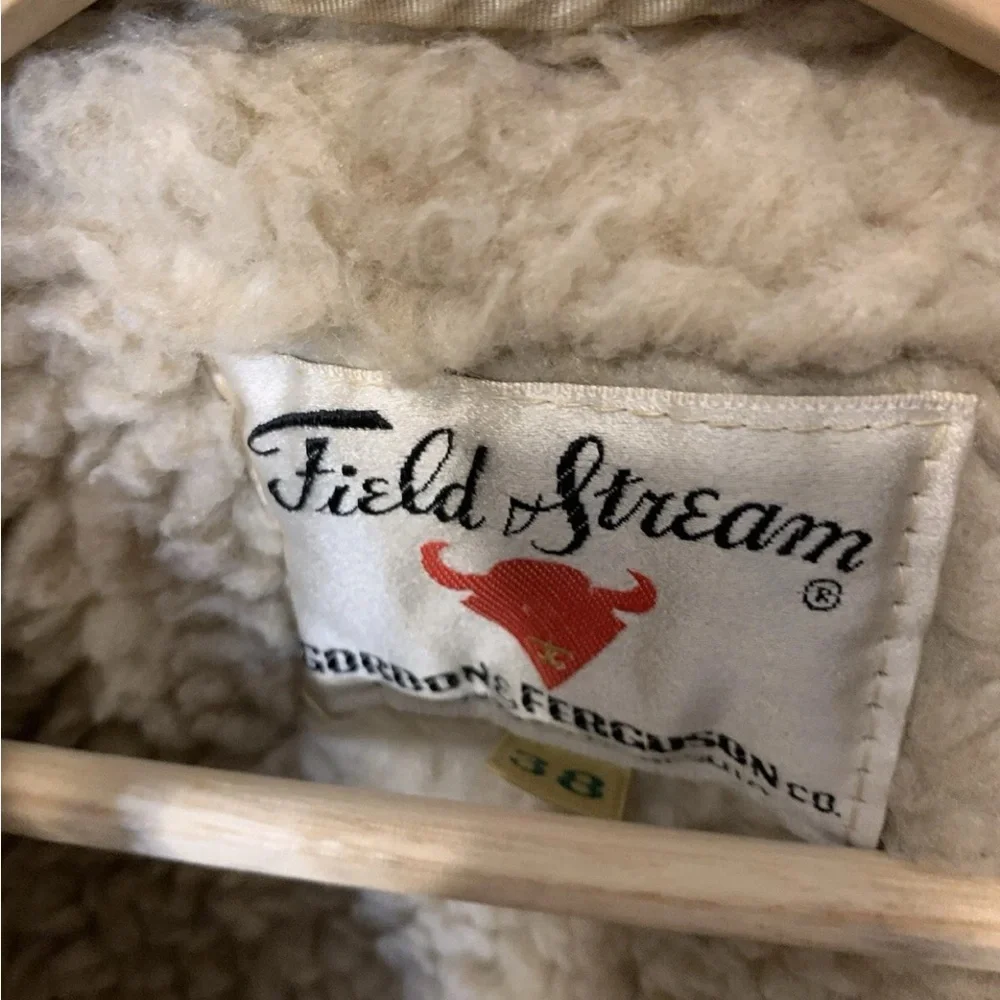 Field Stream mens 38 Cream Shearling Jacket‎ chore rancher Gordon & Ferguson co